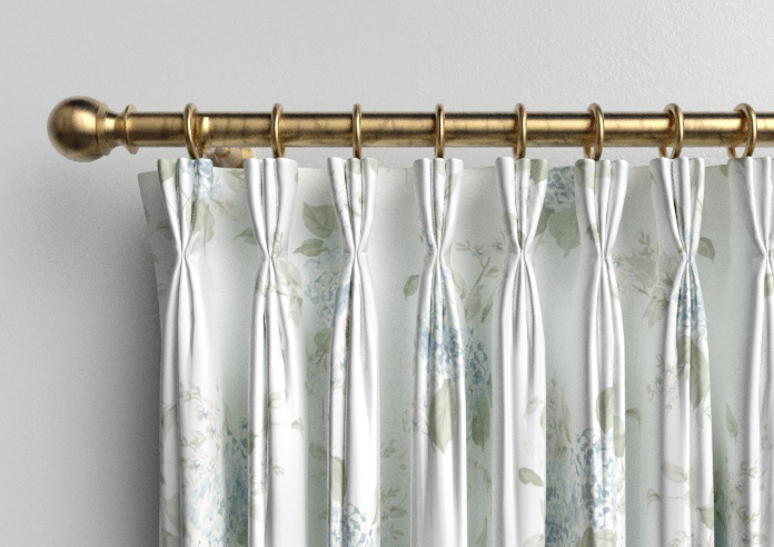 Shabby Chic by Rachel Ashwell Belle Hydrangea, Duck Egg - Made to Measure Curtains - Image 11